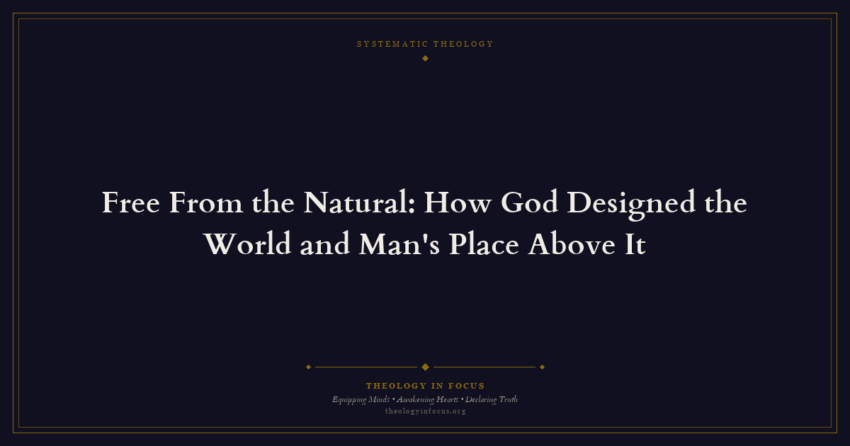 Featured image for Free From the Natural: How God Designed the World and Man's Place Above It - Theology in Focus