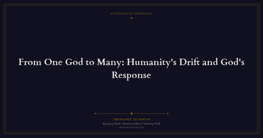 Featured image for From One God to Many: Humanity's Drift and God's Response - Theology in Focus
