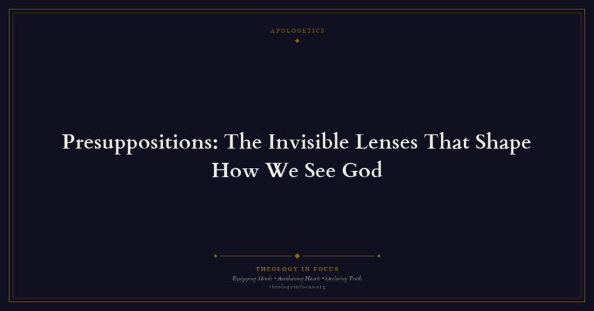 Featured image for Presuppositions: The Invisible Lenses That Shape How We See God - Theology in Focus