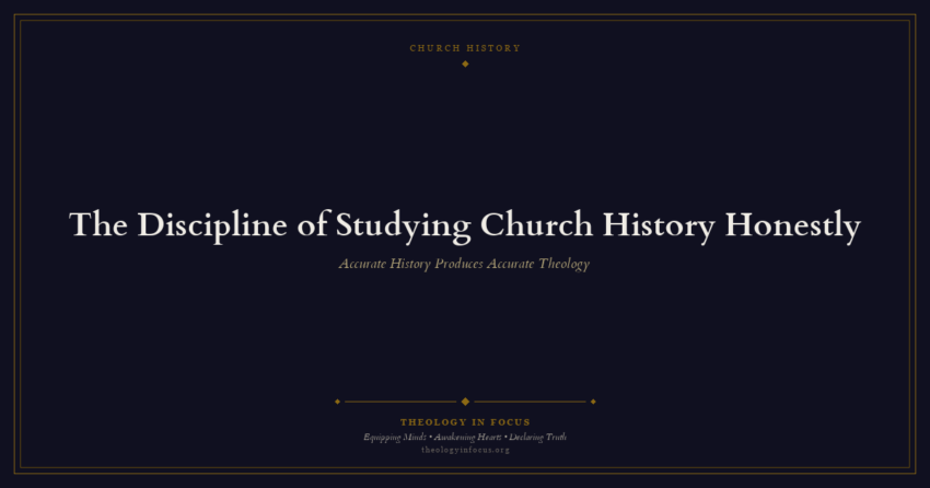 Featured image for The Discipline of Studying Church History Honestly - Theology in Focus